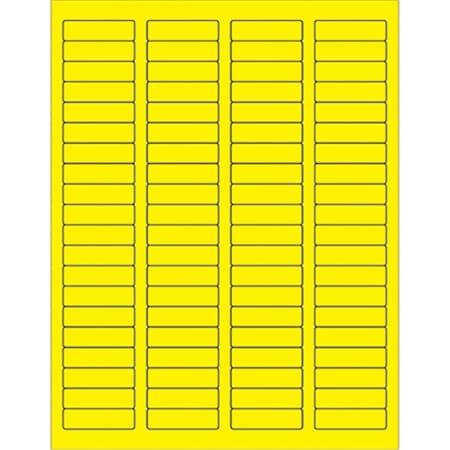 Officespace Fluorescent Yellow Rectangle Laser Labels, 1.75 x 0.5 in., 8000PK OF2820030